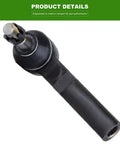 4 Piece Front Suspension Kit With Inner Tie Rods And Outer Tie Rod Ends Fits Buick Allure Century Lacrosse Regal And Chevrolet Impala Monte Carlo Models Spanning Late 1990s Through 2010s, black steel tie rod end