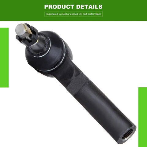 4 Piece Front Suspension Kit With Inner Tie Rods And Outer Tie Rod Ends Fits Buick Allure Century Lacrosse Regal And Chevrolet Impala Monte Carlo Models Spanning Late 1990s Through 2010s, black steel tie rod end