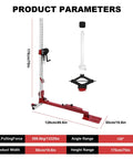 Dimensions diagram of 1322 Pound Heavy Duty Dent Puller For Auto Body Frames With Nylon Casters, Suction Car Frame Puller.