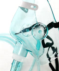 Close-up of 3 Pack Adult Oxygen Masks For Generators With 6.6 Foot Tubing And Adjustable Elastic Straps Size L Durable PVC Build.