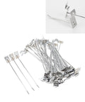 Slot Board Hook Set 20cm Aluminum Alloy 3.3mm Pro Grade Heavy Duty Slat Wall Hanging Hooks 50 Pcs displayed on white background