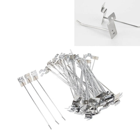 Slot Board Hook Set 20cm Aluminum Alloy 3.3mm Pro Grade Heavy Duty Slat Wall Hanging Hooks 50 Pcs displayed on white background