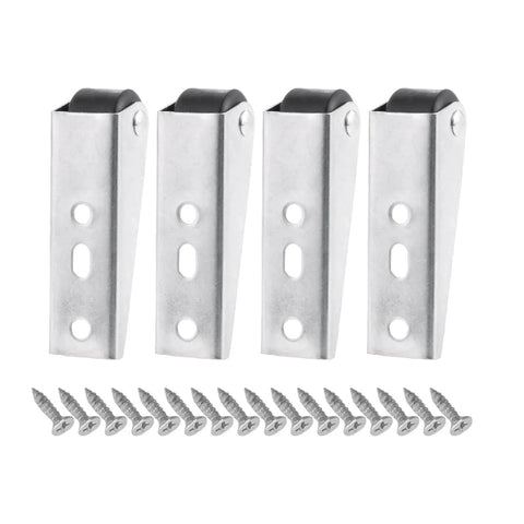 Heavy Duty Vertical Track Roller Wheels For Sliding Door Sagging Support Rock Solid Carbon Steel Build with mounting screws.