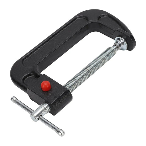 Heavy Duty 4 Inch C Clamp Made From High Carbon Steel With Sliding T Handle for secure clamping in woodworking and auto repairs.