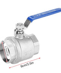 2 Inch 304 Stainless Steel Ball Valve Featuring An Isolated Sealing Surface And Female Thread Full Port Configuration for liquid and gas flow