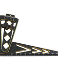 Adjustable Aluminum Camber Gauge And Wheel Rims Height Measuring Tool for RC Cars with angle scale and ruler markings.