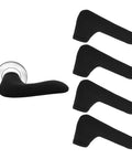 4 Pack Tough Neoprene Door Handle Covers Rock Solid Weatherproof Shield featuring elastomer grip sleeves for enhanced safety.