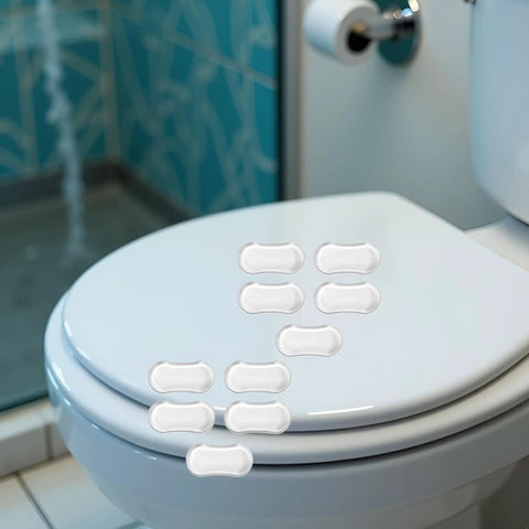 10Pcs Toilet Seat Bumpers Universal Fit For Bidet Attachments Silicone Rubber Cushions With Strong Adhesive Replacement Kit