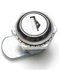 Brass Dimple Cupboard Lock For Cabinets And Vending Machines Cam Lock With Key, Solid Heavy Duty Door Latch, close-up view