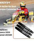 3 Pack Go Kart Drive Belt For 30 Series Torque Converter Replaces 5959 And 203589 with racer in background