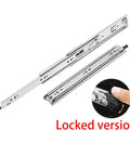 Beefy 150 Lb Heavy Duty Locking Drawer Slides Full Extension Ball Bearing Rails for Cabinets, Silent Open Close, Rust Resistant Electroplated or Powder Coated Finish, Durable, Smooth Operation for High Use Drawers locked drawer slide set