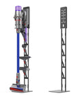 Universal Storage Stand For Dyson And Most Cordless Vacuums With A Heavy Duty Carbon Steel Base, Anti Tip Design, Side View