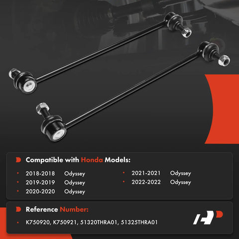 Two Pack Front Sway Bar End Links Kit For Honda Odyssey 2018 2019 2020 2021 2022 Front Left And Right Stabilizer Bar Links Replacement