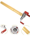 Heavy Duty Ceiling Detector Removal Tool With Badass Rubberized Claw And Extendable Aluminum Shaft, showing aluminum shaft and gripper head.