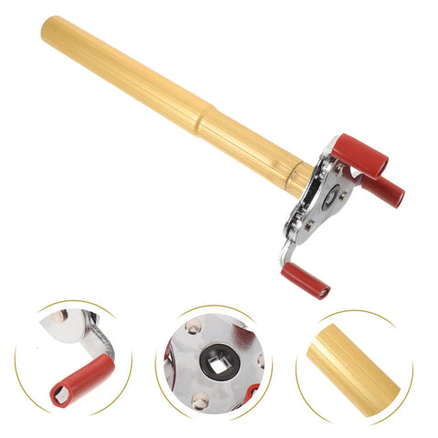 Heavy Duty Ceiling Detector Removal Tool With Badass Rubberized Claw And Extendable Aluminum Shaft, showing aluminum shaft and gripper head.