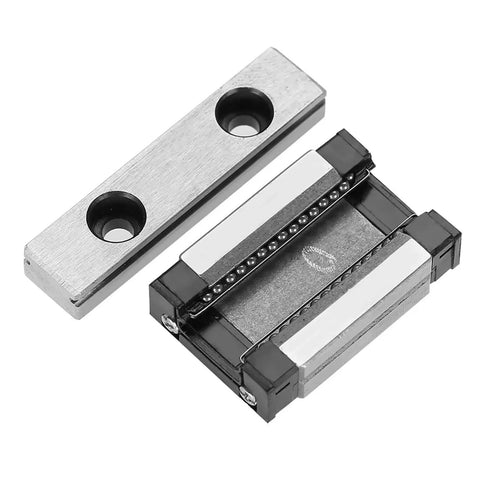 Slick Compact Miniature Linear Rail Guide With Slide Block For 3D Printers And CNC Machines 260mm Travel, metal rail and block