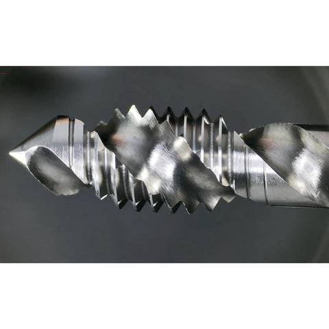 M3 x 0.5 Spiral Point Threading Tap for Pro Grade Metric Threading in Metalworking, HSS Co With AlTiN Coating, close-up