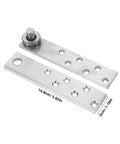 Heavy Duty 360 Degree Hidden Pivot Door Hinges for Wooden Cabinets and Secret Bookcase Doors, stainless steel set