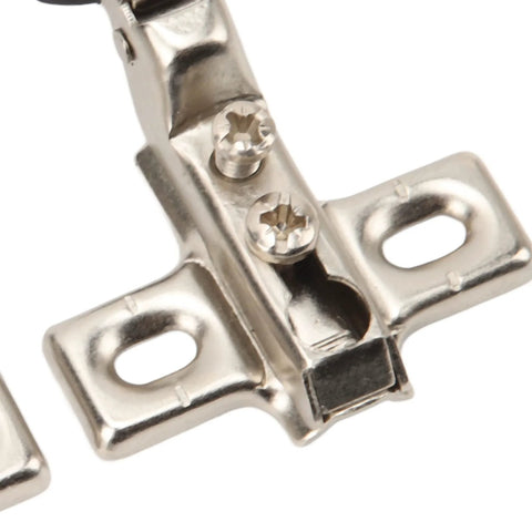 Close-up view of Soft Close Cabinet Hinges 26mm For Glass Doors 2 Pack Easy Install Hardware Cold Rolled Steel Half Cover Design