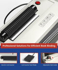 Coil Binding Machine With Electric Inserter And Foot Pedal For Fast Easy Doc Binding, displays electric inserter and foot pedal