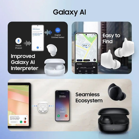 Galaxy Buds Core SM-R410 Black Wireless Earbuds with Bluetooth 5.4, AI interpreter, seamless ecosystem features