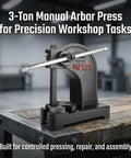 3 Ton Arbor Press Machine With Heavy Duty Cast Iron Base Steel Anvil Plate Delivers 6612 Lbs Force for precision workshop tasks