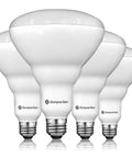 12 Pack BR40 LED Light Bulbs 13W Equal 85W 3500K Natural White 1400 Lumens Dimmable Flood For Recessed Can Lighting At Home Enclosed Fixture