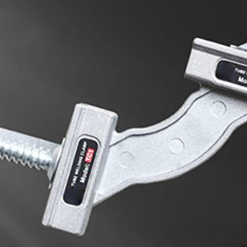 Heavy Duty Tube Clamp For Woodworking Precision Angle Positioning Jig with stainless steel frame and adjustable screw.