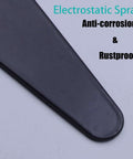Close-up of rustproof black Heavy Duty T Hinge showing anti-corrosion electrostatic spray finish for outdoor use