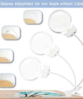 LED Magnifying Lamp For Diamond Painting Tools With 4X And 6X Magnifier, Clip Flexible Neck, Bright LED Light demonstration