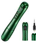 Wireless Permanent Makeup Tattoo Pen Kit With Two Rechargeable Batteries, Rotary Tattoo Gun, Emerald form factor