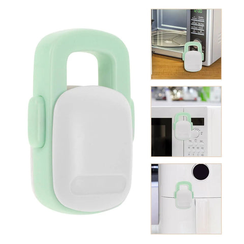 Four Pack Childproof Oven Safety Locks For Cabinets And Microwaves Durable ABS Kitchen Locks For Safe Access Easy Install Strong Fixation