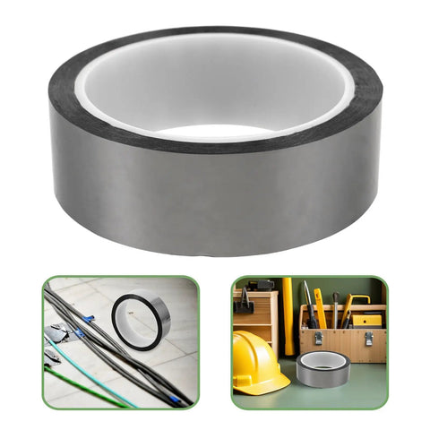 Anti Static Adhesive Tape For Electronics Assembly And PCB Work, Heat Resistant Pro Grade Adhesion, Thin And Easy To Cut, Great For Circuit Boards, Electronics Parts, Floor Labeling And Industrial Use, grey roll