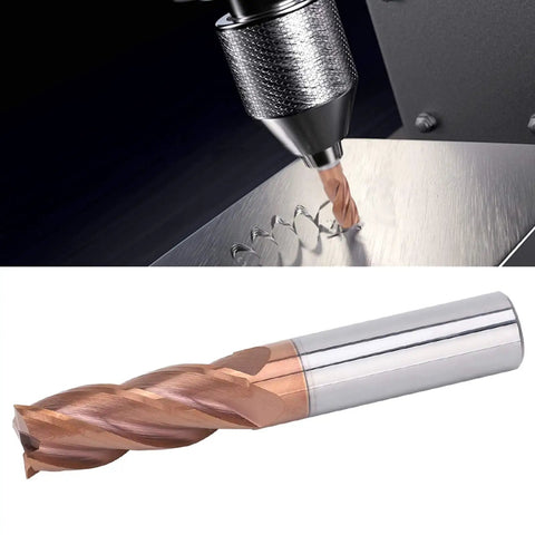 Hard Hitting Tungsten Steel 3 Flute End Mill With 16mm Shank And 16mm Cutting Diameter 100mm Total Length For CNC Machines