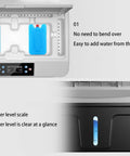 Keep It Crisp Top Tier Portable Evaporative Air Cooler Tower With 19 Gallon Water Tank showing top water access and level scale.