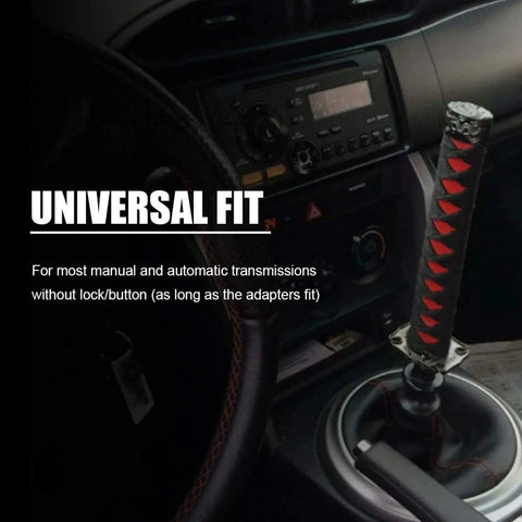 Dope Katana Style Shift Knob With Four Adapters Universal Fit For Most Manual Cars And Many Automatics in car interior