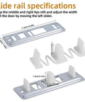 8 Pack Sliding Closet Door Floor Guides Set With 4 Metal Bases, 4 Plastic Plates And 8 Screws For Bypass Bottom Track Rails, Fits Doors From Three Quarters Inch To One And Three Eighths Inch Thick, Durable Nickel Plated Iron And Stainless Steel Hardware