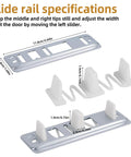 4 Pack Sliding Closet Door Floor Guides Bypass Bottom Track Rails Set With Metal Base Plastic Plates And Screws For Doors