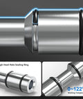 Close-up of "Beefy Dual Coil Pneumatic Solenoid Valve 2 Position 5 Way Pilot Operated 4V220-08 AC110V" showing sealing ring and temperature rating.