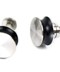 Stainless steel 304 brushed finish door knobs, part of the 8Ft Ceiling Mount Sliding Barn Door Hardware Kit.
