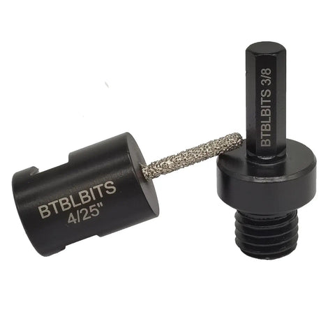 Diamond Mortar Raking Bit For Tuck Pointing And Masonry Cleanout, 4mm Diameter, 1 Inch Working Length, Five Eighths Eleven Thread, Three Eighths Inch Hex Shank, Diamond Grit 40 To 50, Built For Granite Marble Brick And Stone Removal