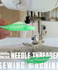 10 Pcs Fish Mouth Sewing Machine Needle Threader Set Upgraded 2024 Automatic Needle Threader Tool being used on a sewing machine