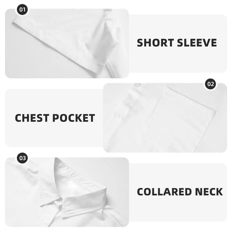 Ice Flowers Print Short Sleeve Shirt With Collar For Yacht Parties And Summer Nights Black Mens Shirt Breathable Soft Fabric Versatile Look Easy Throw On With Jeans Or Shorts For Everyday Vibes featuring short sleeve, chest pocket, and collared neck.