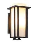 Outdoor Exterior Wall Sconce Lantern Go To Porch Lighting Weatherproof And Rust Resistant Black Finish With Frosted Glass