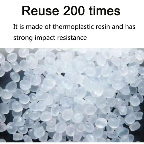 Close-up of thermoplastic resin beads for Two Piece Concrete Molds For Walkways Diy Square Paver Stamps Flagstone Casting Reusable Garden Path Stone Patio Pavers 15.7 By 15.7 By 1.4 Inches For Diy Folks.