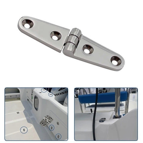 316 Stainless Steel Strap Door Hinges 2 Pack With 4 Holes 100mm Marine Boat Yacht Hardware Hinge in boat application