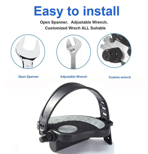 Replacement 9/16 Inch Exercise Bike Pedals With Straps For Indoor Recumbent, Exercise Bike, Spin Bike And Upright Models - installation tools