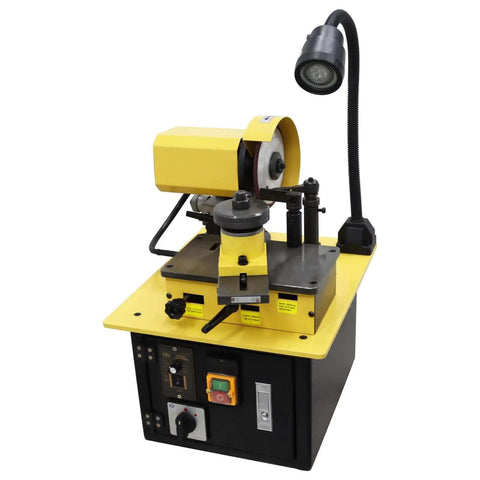 Pro Grade Electric Saw Blade Sharpener for Welding and Hacksaw Teeth with Built-In LED lamp and Premium Diamond Grinding Wheel.