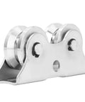 V Groove Wheel Sliding Gate Caster Heavy Duty Rigid Roller With Bracket For Inverted Track Rolling Gate Industrial Carts