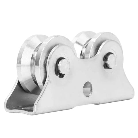 V Groove Wheel Sliding Gate Caster Heavy Duty Rigid Roller With Bracket For Inverted Track Rolling Gate Industrial Carts